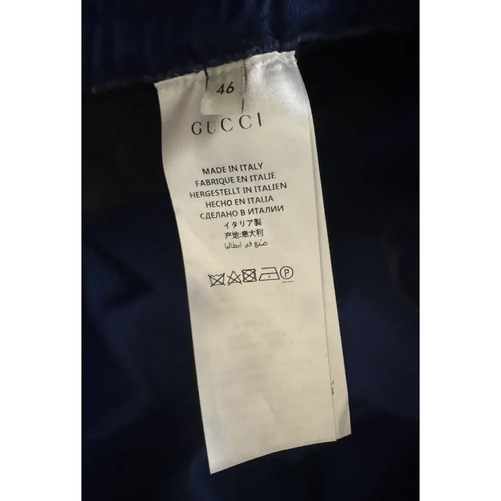 New With Tags Gucci Royal Blue Military Cotton Drill Shorts 46EU/30US $95.00